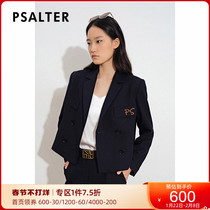 Shadow Psalm Women's Wear 2021 Autumn New Academic Style logo Embroidered Casual Short Suit Jacket