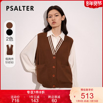 Shadow Psalm Women 2021 Autumn New Fashion V Collar Knitted Fake Two College Style Shirt Women