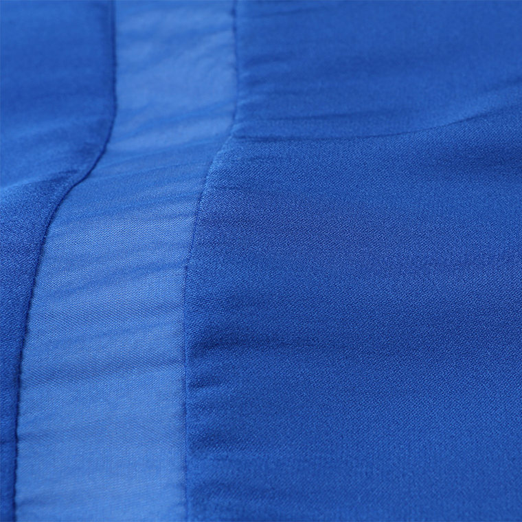 [商场同款]诗篇2015夏新品 蓝色魅影都市休闲真丝衬衫 65303310