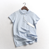 B837 CUHK Scout Polo collar Brief about pure color short-sleeved blouse Summer New 100 hitch casual male and female T-shirt