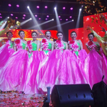 Custom-made Shengshi flower blooming large peony petal dance fan Large sports games dance props large petals large leaves