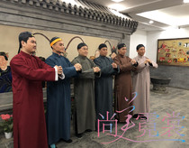 Cross-talk costume coat male Republic of China long shirt Chinese-style robe Chinese style performance costume Beijing physical store custom rental