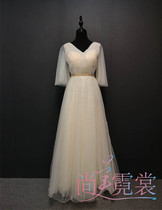 Out of the rental womens college and middle school choir champagne color fluffy gauze dress dress may flowers Beijing physical store