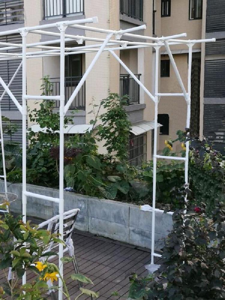 苗之助新款庭院户外阳台钢管爬藤花架