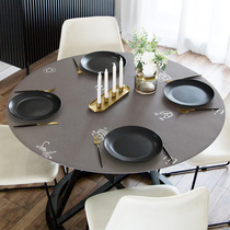 New table mat net red waterproof oil-proof leather table mat restaurant table mat round table mat leather household table mat