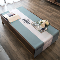Nordic ins Small fresh mint green Waterproof and anti-scalding thickened coffee table pad Table pad tablecloth TV cabinet Coffee table cover