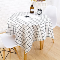 Nordic marble Modern simple cotton and linen waterproof square small round table cloth Rectangular coffee table cover cloth custom