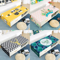 Nordic coffee table tablecloth Cotton linen art modern simple household living room rectangular coffee table mat TV cabinet cover cloth