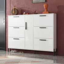 Light luxury ultra - thin flip - bucket shoe cabinet minimally modern 15cm17cm24cm household small narrow door to save space