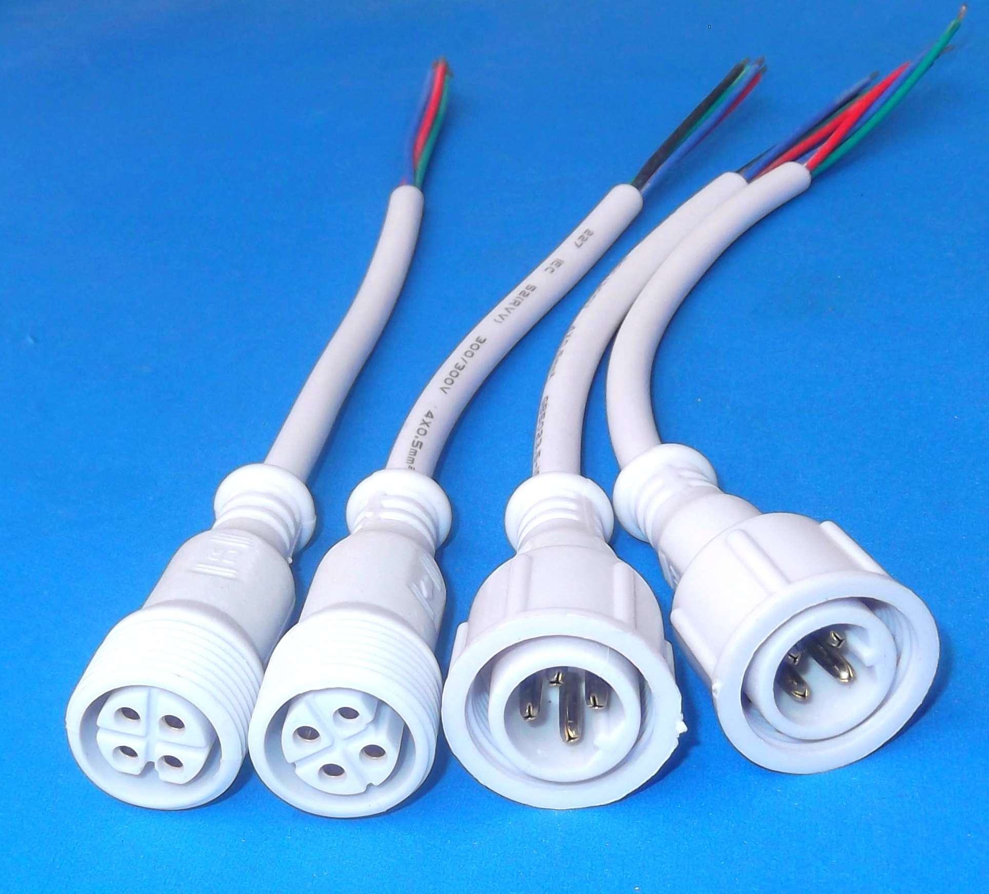 防水插头防水公母对接防水接头2芯,3芯,4芯,5芯,连接线ac/dc_双氙车灯