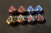 (Annie board game) metal dice ten-sided dice board game indicator