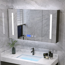 Smart mirror cabinet hanging wall-style toilet with LED light time anti-fog separate bath room cabinet mirror custom containing cabinet