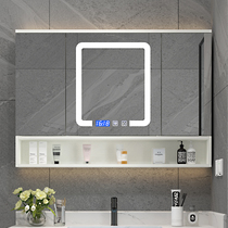 Modern minimalist Feng Shui Mirror Cabinet Foldaway Intelligent Containing Bath Cabinet Mirror Cabinet Alone Concealed Mirror Hanging Wall Style