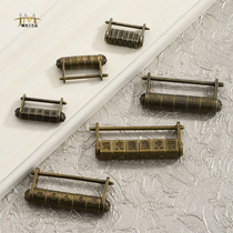 Special zinc alloy lock antique text code lock head old-fashioned small copper lock five rounds retro