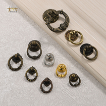 American retro single hole cabinet door antique drawer handle European cabinet Cabinet wardrobe door handle