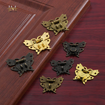 Antique wooden box buckle antique box buckle butterfly box buckle panel buckle alloy buckle decorative