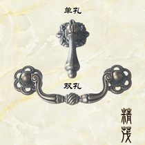 Single hole bronze handle European antique pull handle drawer wardrobe door handle cabinet hole distance 86mm