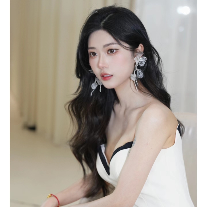 欧姿新娘饰品新款蕾丝耳环ETE高端定制气质法式手工款结婚配饰女