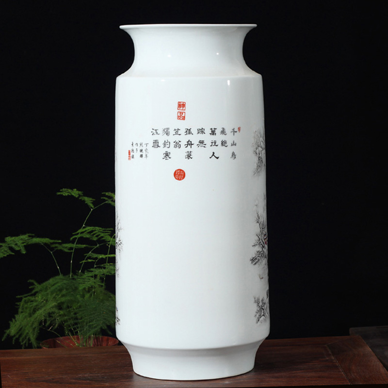 Jingdezhen ceramics snow ceramic porcelain vase studies display TV ark, furnishing articles snow mountains and waters