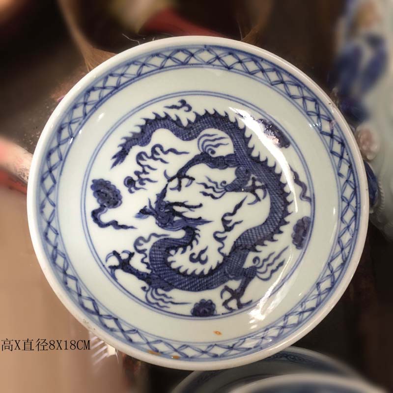 Jingdezhen hand - made 20 cm of of primitive simplicity compote Jingdezhen porcelain compote propitious grain porcelain bowl