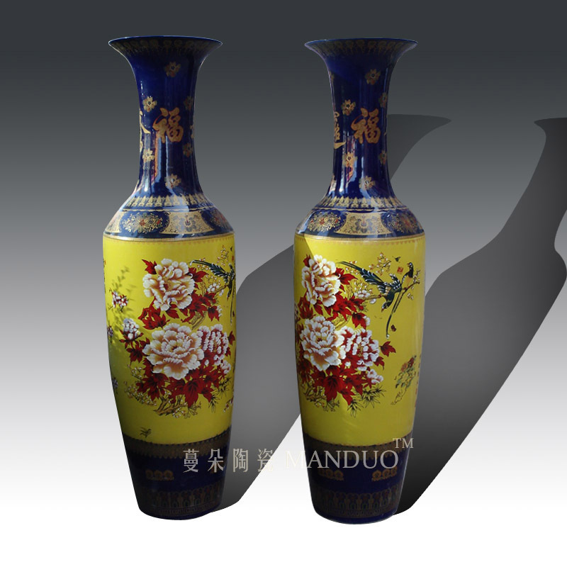 Large vases, jingdezhen high - grade powder enamel vase vase company opening taking gifts