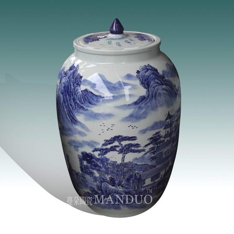 Pu 'er tea cake cover, the seventh, peulthai the high - grade ceramic art cover pot elegant and practical cover pot jingdezhen cover tank