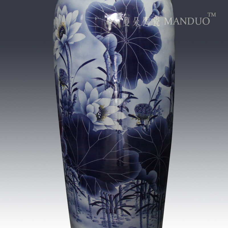 Jingdezhen hand - made porcelain year after year have fish landing big vase opening taking luxurious gift enterprises