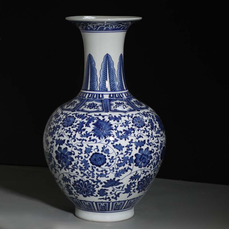 Jingdezhen porcelain put lotus flower around 50 cm high furnishings decorative vase bottles of sitting room furnishings vase