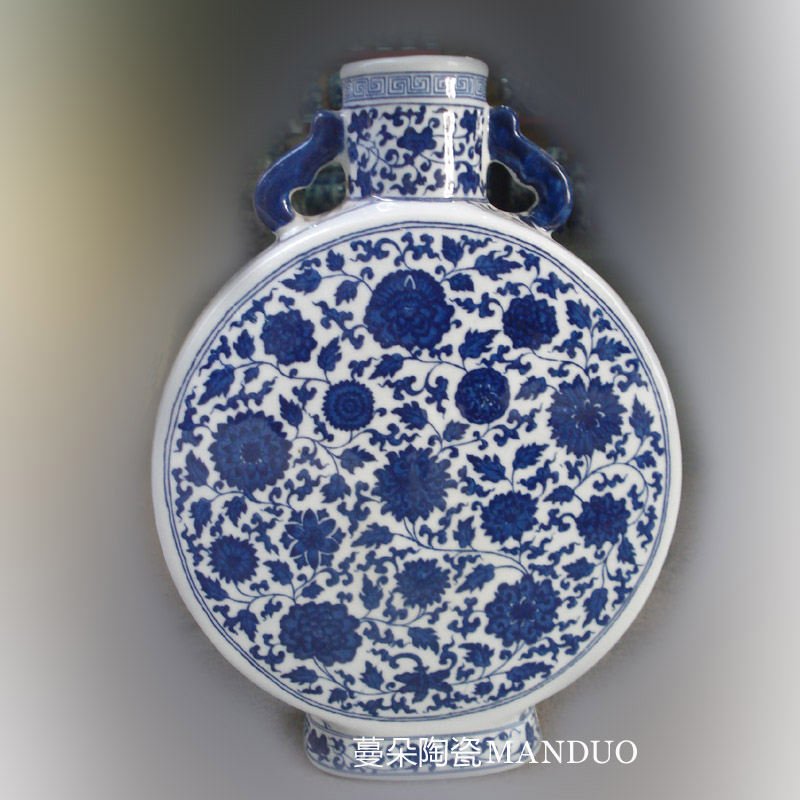 Jingdezhen imitation qianlong sweet grain porcelain vases and flat the China unicorn on flat 30 high about porcelain vase