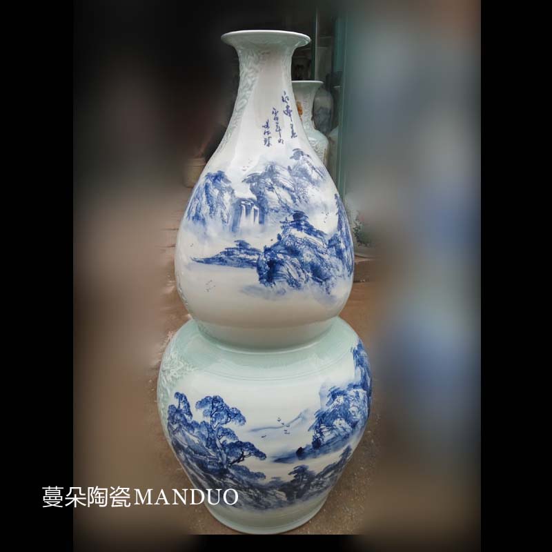 Jingdezhen hand - made scenery queen gourd China king gourd longfeng gourd 1 90-1 70 m high