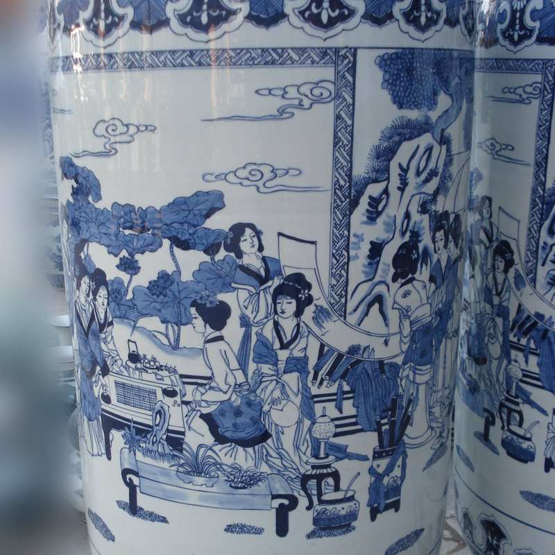 Jingdezhen hand - made 1.8 meters high bulky hand - made classical traditional Chinese porcelain vase hand - made beauty of the big vase