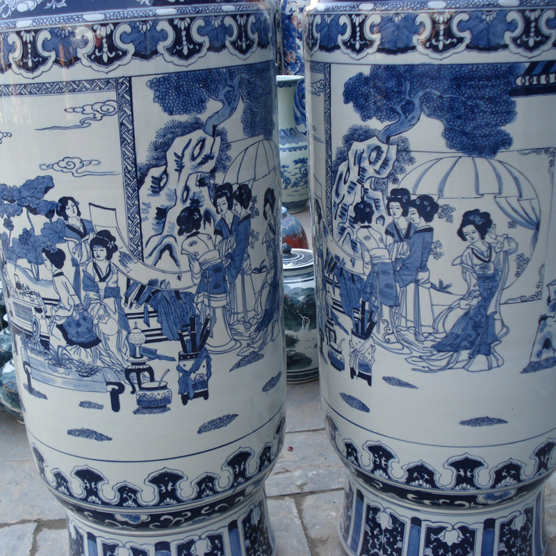 Jingdezhen hand - made 1.8 meters high bulky hand - made classical traditional Chinese porcelain vase hand - made beauty of the big vase