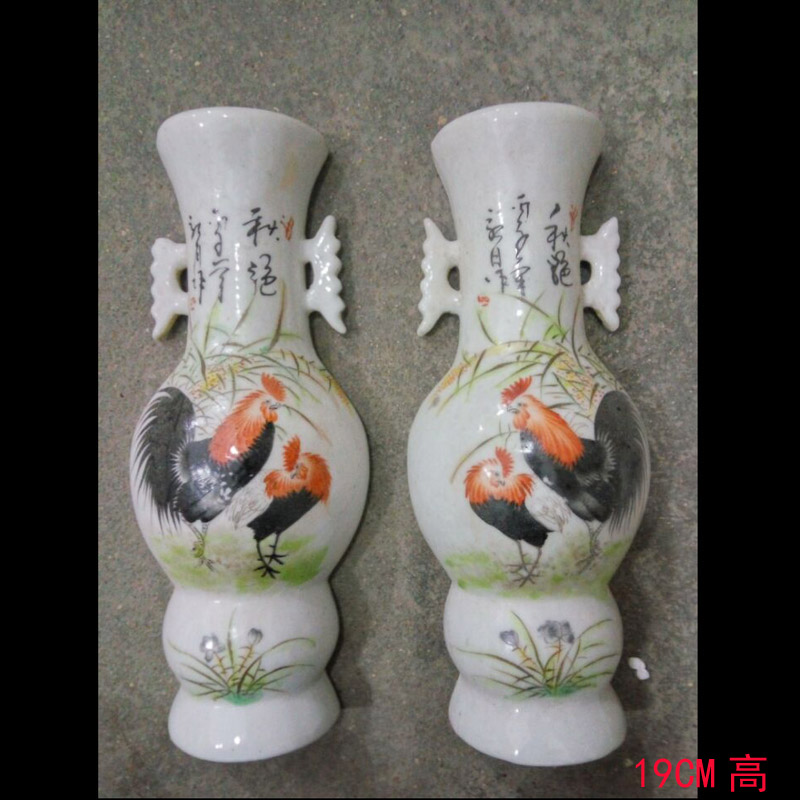 Jingdezhen full - color all hand - made 20-25 cm high hanging hanging flower vase vase color porcelain