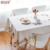 European style modern minimalist table flag pastoral embroidered table coffee table decorative cloth strip fabric hipster placematts coasters