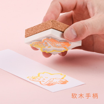 Impression Time • Rubber Stamp Cork Handle Base Cutting Rubber Stamp Handle Homemade Handbook Transparent Stamp Handle