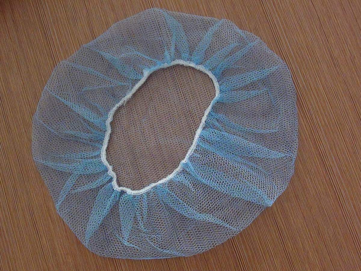 100只 一次性网眼帽 圆帽尼龙发网帽头罩参观头套白黑色工厂直销