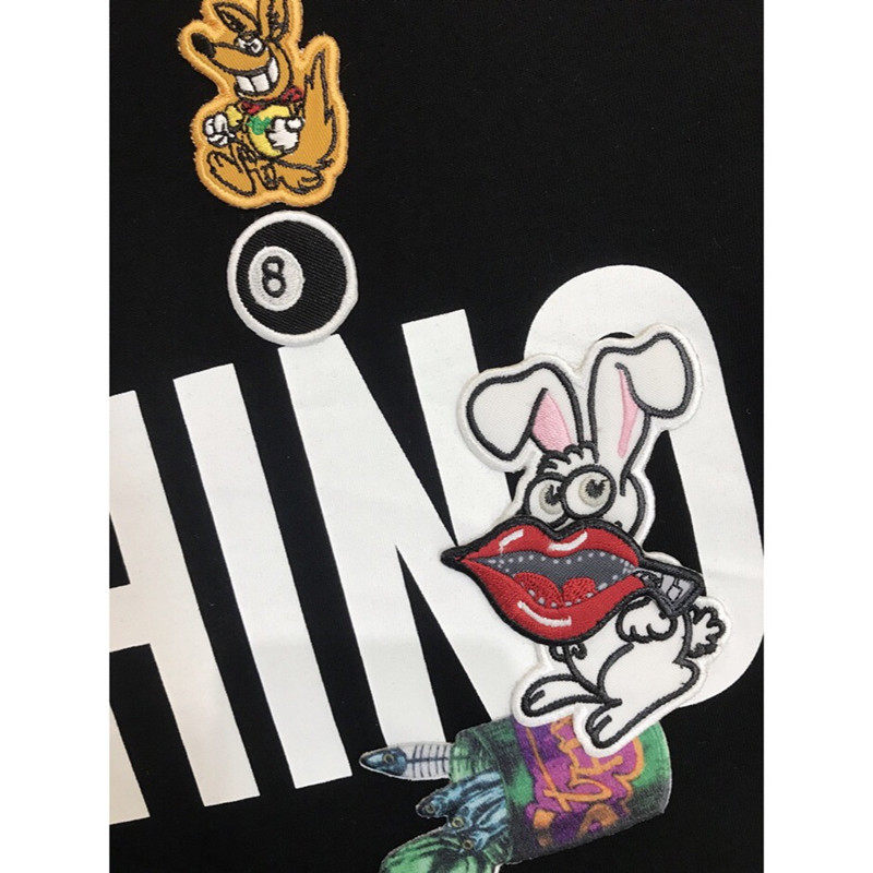 鱼买买 仅限老客户 18早春重工童趣贴花字母oversize宽松短袖t恤_7折