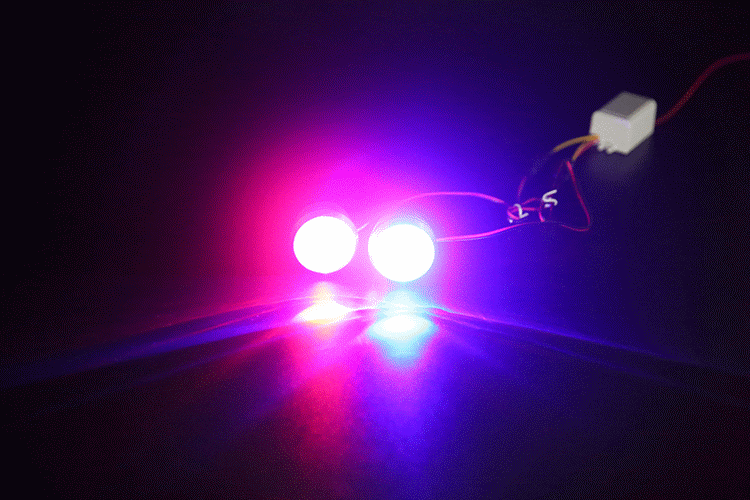 电动车摩托车改装配件彩灯装饰灯爆闪射灯led大灯鱼眼灯透镜灯泡