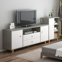 TV cabinet modern simple small apartment coffee table cabinet combination living room home Nordic simple light luxury TV cabinet