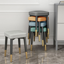Light luxury stool home stackable square bench bench modern simple dining table Net red stool creative living room small stool