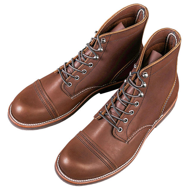 ລຸ້ນທີ່ອັບເກຣດແລ້ວ! Goodyear 8111 replica round-toe work boots mid-top maus shoes shoes authentic retro American paratrooper boots