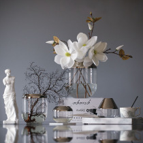 Electroplated silver Nordic INS Wind glass vase model room flower arrangement flower device home soft decoration