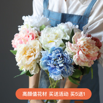 Sesame home European peony spring autumn color simulation flower fake flower simulation jewelry decoration floral art