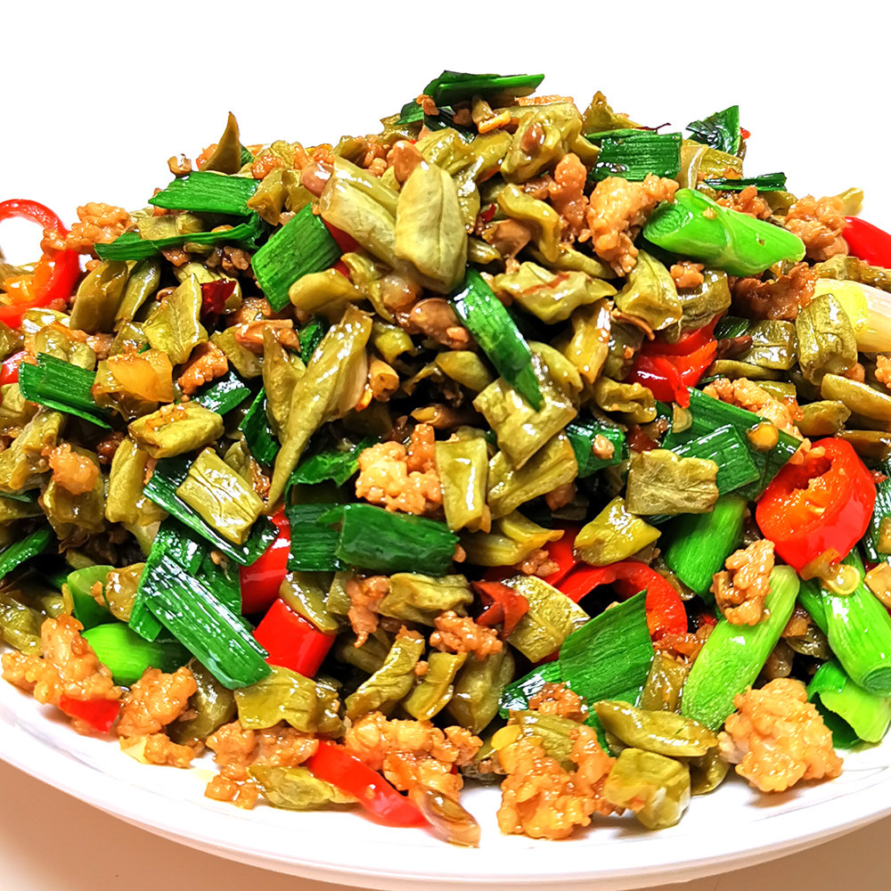 湖南特产 坛香酸豆角农家下饭菜酸豆角肉沫 酱腌菜咸菜坛子菜300g