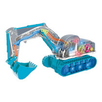 Universal Transparent Gear Excavator Electric Child Intelligence Simulation Model Engineering Car Light Music Toy Gift