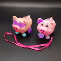 Electric voice control Mengmeng piggy can walk turn stand upside down stand and walk light music baby baby toy