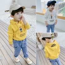 Boys sweaters spring and autumn models 2021 new children cartoon sweatshirt children boys boys foreign hooded jumper
