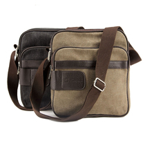 Hong Kong I TGREG trend mens single shoulder oblique satchel bag retro business casual bag mens bag Han version sails cloth bag