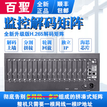 H 265 network decoder monitoring digital matrix compatible with Haikang Dahua 16 36 split 4 6 9 8 16 screen