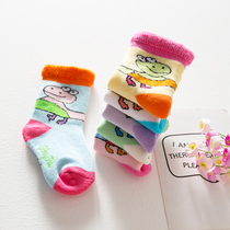 Tong Tai Winter Thickened Newborn Cotton Matt Socks Baby Socks Boneless Sewn Baby Towel Socks 0-1 years old